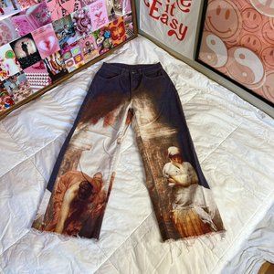 Finesse Renaissance Graphic Print Jeans